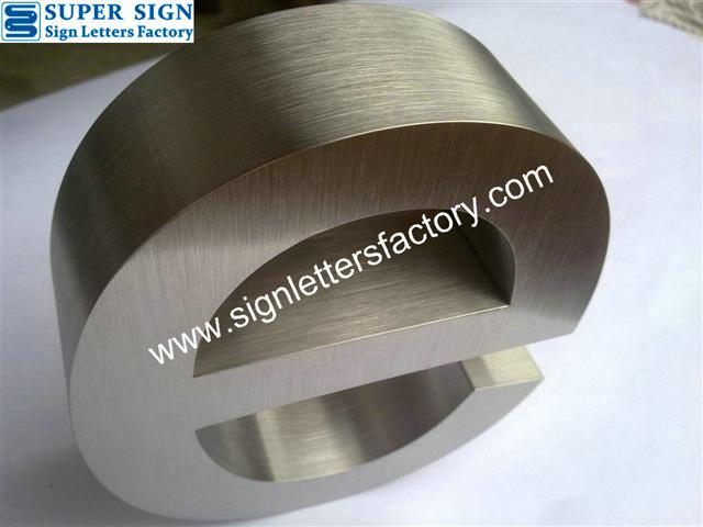 fabricated stainless steel lettering